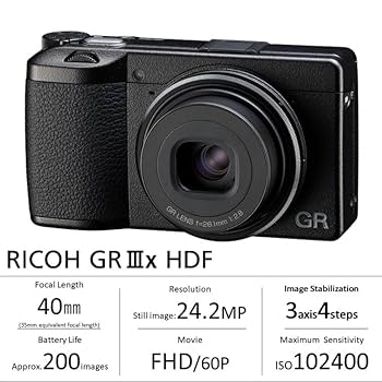 Amazon.com : RICOH GR IIIx HDF, Expansion Model of The
